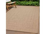 Vidaxl Tappeto Zizur Beige 80X250 Cm Effetto Juta Per Interni Ed Esterni