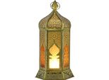 Lanterna Decorativa Marocchina Porta Tea Light Louay Arancione