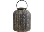 Lanterna Portacandele In Metallo Vintage, Lanterna Decorativa A Sospensione, Ø25,5 Cm H43 Cm, Illuminazione D'atmosfera Per Il Soggiorno E Gli Ambienti Esterni