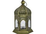 Porta Tea Light Decorativo Orientale Lanterna Luce Del Vento Khatija Clear