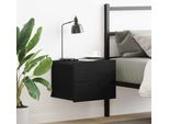Vidaxl Comodino Look Rovere Nero 40 X 30 X 30 Cm Materiale A Base Di Legno