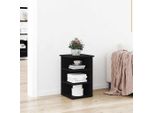 Maison Exclusive - Mobile Laterale Effetto Rovere Nero 35 X 35 X 55 Cm