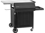 Carrello Per Barbecue Bbq-Toro 100 X 73 X 91 Cm, Nero, Tavolo Per Barbecue Con Ampio Piano Di Lavoro, Tavolino Laterale