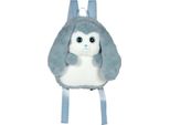 Zaino Di Peluche - Coniglio Blu E Bianco, 30 Cm