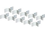 Alberts 843663 Staffa Per Paletti Di Recinzione Con Profilo A T, Zincata A Caldo, 148 X 40 Mm, Set Da 10