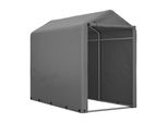 Aiorber Capanno Per Attrezzi Per Biciclette 187X100X160 Cm, Capanno Da Giardino, Tenda Per Garage, Impermeabile E Stabile, Grigio Scuro