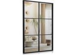 Costway 70X100 Cm Specchio Rettangolare Con Cornice In Metallo, Specchio Decorativo Da Parete, Specchio Da Appendere Nero, Specchio Decorativo Per Corridoio Soggiorno Camera Da Letto