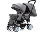 Marsupio Gemellare, Design Leggero, Pieghevole E Smontabile, 108 Ruote Piccole Grigio