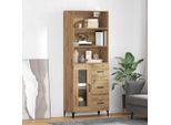 Maison Exclusive - Credenza Alta In Rovere Artigianale 69,5 X 34 X 180 Cm Materiale Ligneo