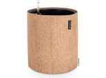 Fioriera Lechuza Trendcover 32 Cork Light Natural | Fioriera Con Sistema Di Irrigazione, Indicatore Del Livello Dell'acqua E Inserto Per Piante | Superficie In Sughero | Ø 32 X 33 Cm | 14190