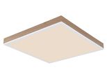 Globo Lighting LED Deckenleuchte "Doro", Weiß, 1 Stk., Leuchten, Deckenlampe/Holzoptik/Quadratisch/Wohnzimmer/Schlafzimmer, LED Deckenleuchte