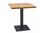 Tavolo Da Pranzo Kyrylo 1 - 70X70, Rovere / Nero