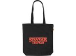 Erik Editores Stranger Things Logo Borsa In Stoffa Nera Nera Taglia Unica