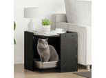 Vidaxl Recinzione Per Lettiera Per Gatti In Rovere Nero 53 X 53 X 51 Cm
