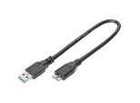 Usb 3.2 Gen 1 Anschlusskabel USB-A > Micro USB-B Schwarz, 0,25 Meter