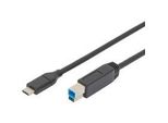 Usb 3.2 Gen 1 Anschlusskabel USB-C > USB-B Schwarz, 1,80 Meter, Pd, Laden Mit Bis Zu 3A