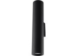 Lampada Da Parete Lagos 2 Nero 2Xgu10 10W Acciaio 30X8X6Cm Sollux Lighting