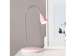 Brillante Lampada Da Scrivania A Led Anthony | Luce Bianca Calda | Lampada Da Scrivania Moderna Con Braccio E Interruttore Flessibile | Plastica/Metallo | Ferro/Rosa | Altezza 40 Cm