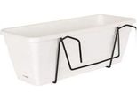 Artevasi Venezia Kit Fioriera Con Riserva D'acqua - 10 L - 49 X 19,5 X 16,6 Cm - Bianco