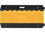 Ponte Per Tubi E Cavi L900Xl500Xh70Mm In Gomma Nera/Gialla 3 Canali