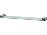 Mensola A Muro In Vetro Spirella "Milo"" Mensola Per Bagno Mensola A Muro Per Bagno In Vetro E Acciaio Inox 60Cm - Da Incollare E Forare"