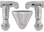 Js Rohrbeluefter Bauform E,2-Fach Aufputz,1/2"X3/4""X1/2"",Chrom,Dvgw"