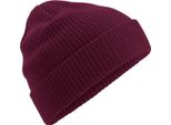 Berretto In Cotone Organico Beechfield RW7085 (Taglia Unica) (Rosso Borgogna)