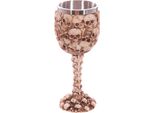 Calice Decorativo Con Teschio E Spina Dorsale