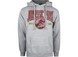 Jurassic Park - Felpa Con Cappuccio "Survival Training"" Da Uomo TV164 (S) (Grigio Screziato)"