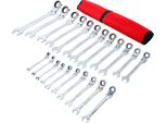 Set Di Chiavi Ad Anello A Cricchetto | Teste Flessibili | Sw 6 - 32 Mm | 22 Pz.