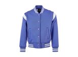 Urban Classics Girls Inset College Sweat Jacket Viola/Bianco - 158/164