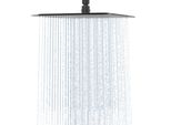 Rainsworth 30X30 Cm Doccia A Pioggia In Acciaio Inox, Soffione Con Ugelli Anticalcare, Tecnologia A Iniezione D'aria Soffione Doccia A Pioggia, Nero