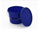 Benbow Secchio Con Coperchio 10L X20 Blu - Sicuro Per Gli Alimenti, Robusto, Ermetico, A Prova Di Perdite, Inodore - Secchio In Plastica Con Manico - Vuoto