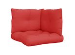 Vidaxl Cuscino Pallet 3 Pezzi In Tessuto Rosso