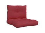 Vidaxl Cuscino Per Pallet 2 Pezzi. Tessuto Rosso Vino