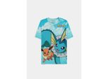 PokéMon - Eevee Evoluzioni Digitali Aop Maglietta A Maniche Corte