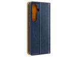 Avizar, Cover Per Samsung Galaxy S24 Plus / S25 Plus In Vera Pelle, Blu Scuro