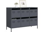 Vidaxl Credenza Antracite 101,5X39X73,5 Cm Acciaio Laminato A Freddo