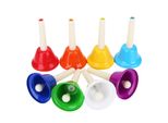Set Di Campanelli A 8 Toni In Metallo Colorato, Strumento Musicale, Giocattolo Per Bambini