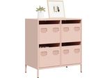 Vidaxl Credenza Rosa 68X39X73,5 Cm Acciaio Laminato A Freddo