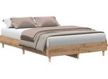 Vidaxl Struttura Letto Senza Materasso Rovere Artisan 120X200Cm Materiale A Base Di Legno