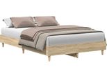 Vidaxl Struttura Letto Senza Materasso Rovere Sonoma 120X190 Cm Materiale A Base Di Legno