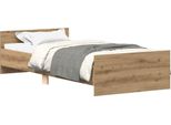 Vidaxl Struttura Letto Senza Materasso Artisan Oak 100X200Cm Materiale A Base Di Legno
