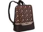 David Jones | Elegante Zaino Da Donna, In Ecopelle, Marrone Scuro, 24X26,5X11,5 Cm