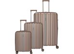 Travelite Carrello Paros 4W Trolley L / M / S Cappuccino Marrone Chiaro