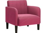 Vidaxl Poltrona Con Braccioli Rosso Vino 54 Cm In Velluto