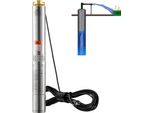 Pompa Per Pozzi Profondi - Pompa Per Pozzi 370W - Pompa Per Tubi 5,3 M³/H - Prevalenza 50 M - Per Pozzi E Pozzi Profondi