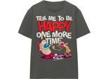 Ren & Stimpy - Maglietta "Tell Me To Be Happy"" Per Uomo/Donna Unisex TV15918 (L) (Charcoal)"