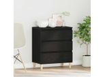 Vidaxl Credenza In Rovere Nero 60 X 35 X 70 Cm Materiale In Legno