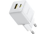 Baseus Palm 30W 1Xusb-A 1Xusb-C Pd Qc 3.0 Caricatore Rapido Bianco